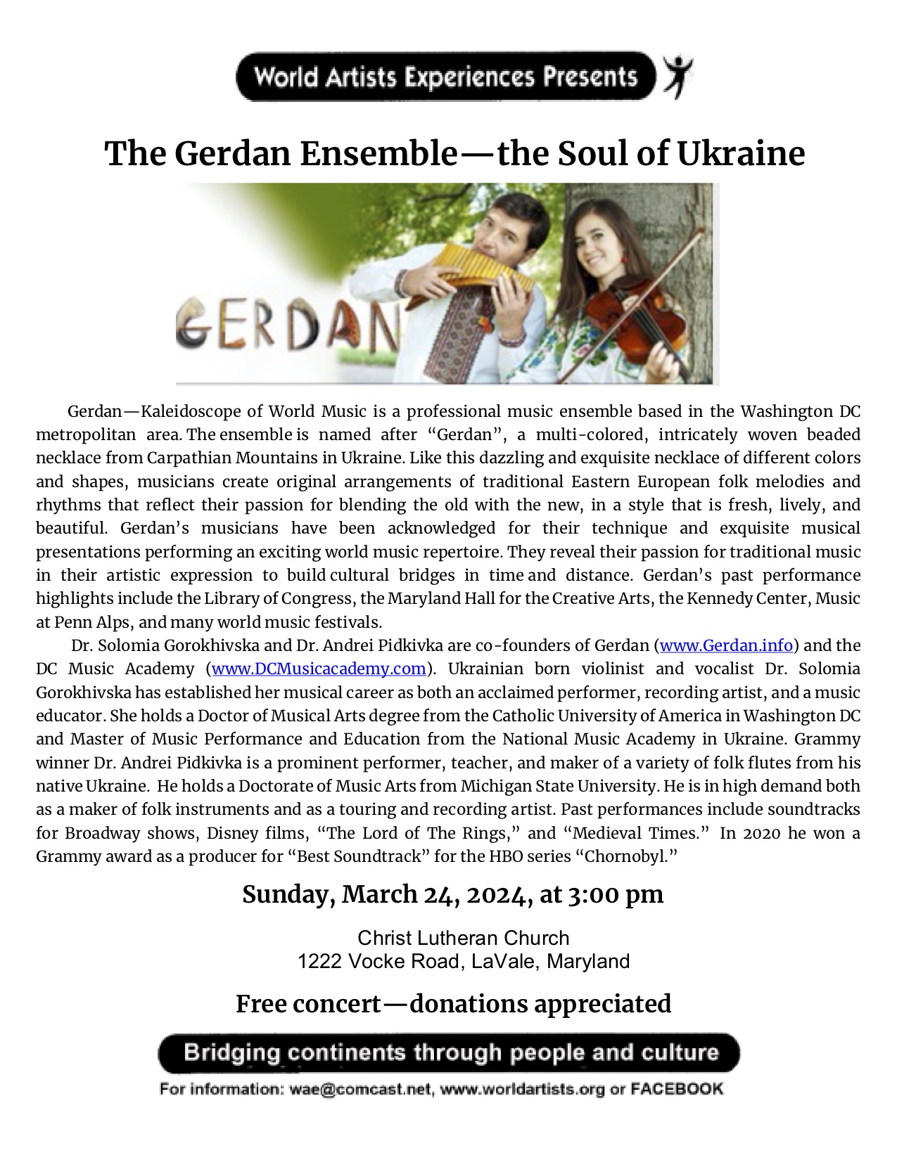 WAE 2024 Gerdan Ensemble Flyer
